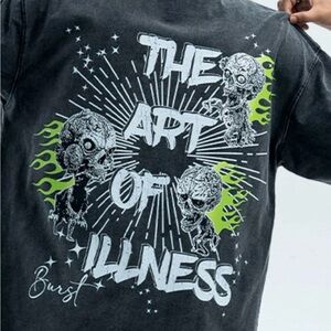 'The Art of Illness' Graphic T-Shirt - Black and Green
